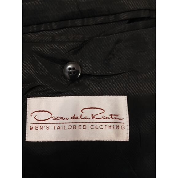 Oscar De La Renta Houndstooth Blazer Sz 48 Brown Wool Sportscoat Classy Designer - Picture 16 of 16